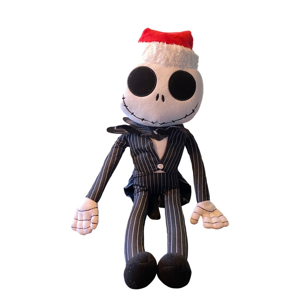 Disney Jack Skellington Plush Santa Hat Nightmare Before Christmas Stuffed Toy‎